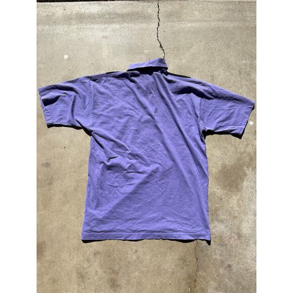 The Phantom color block 1/4 zip collared polo purple/black Large comics retro - Picture 3 of 6